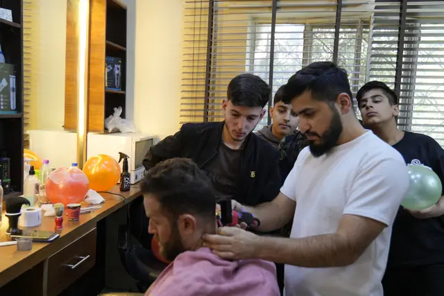 Barbering training at Marka Church