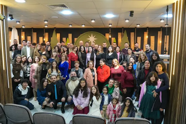 The Marka Church congregation gathered together