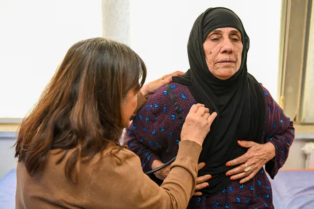 Patient care at the Marka community clinic