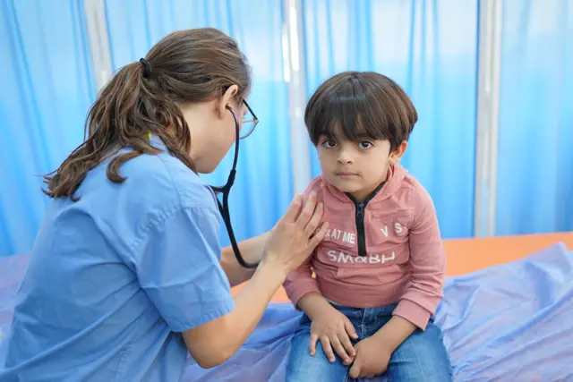 Patient care at the Marka community clinic
