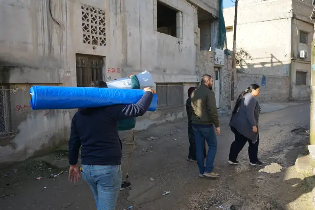 Relief work and home repairs for refugee families