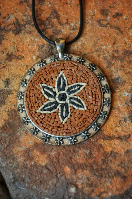 Terracotta Flower Pendant